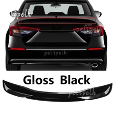 Rear Trunk Spoiler Wing Gloss Black ABS Fits 2022-2024 Honda Civic 4Door Sedan
