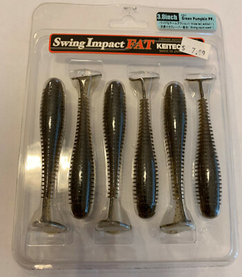 Keitech Swing Impact FAT Lures 3.8'' 6ct Pack Assorted Colors - Choose Your Color