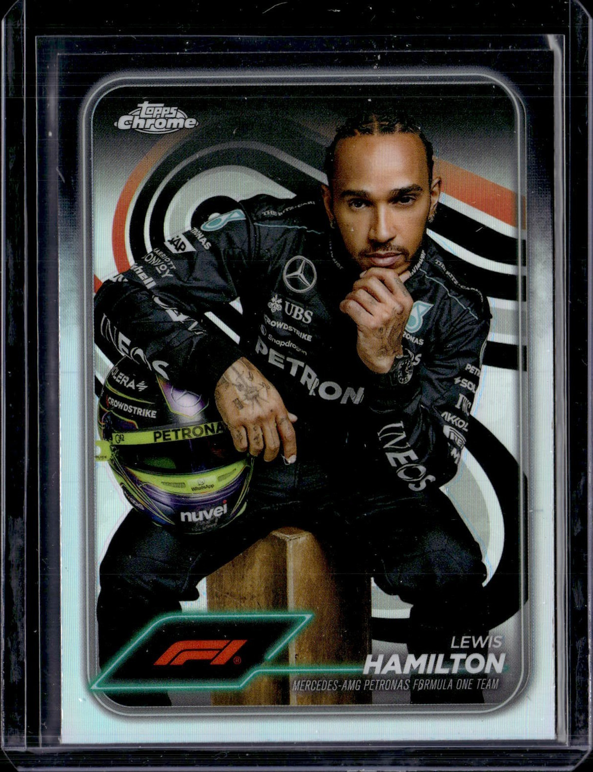 2024 Topps Chrome Formula 1 F1 F3 #6 Lewis Hamilton Refractor (55G)