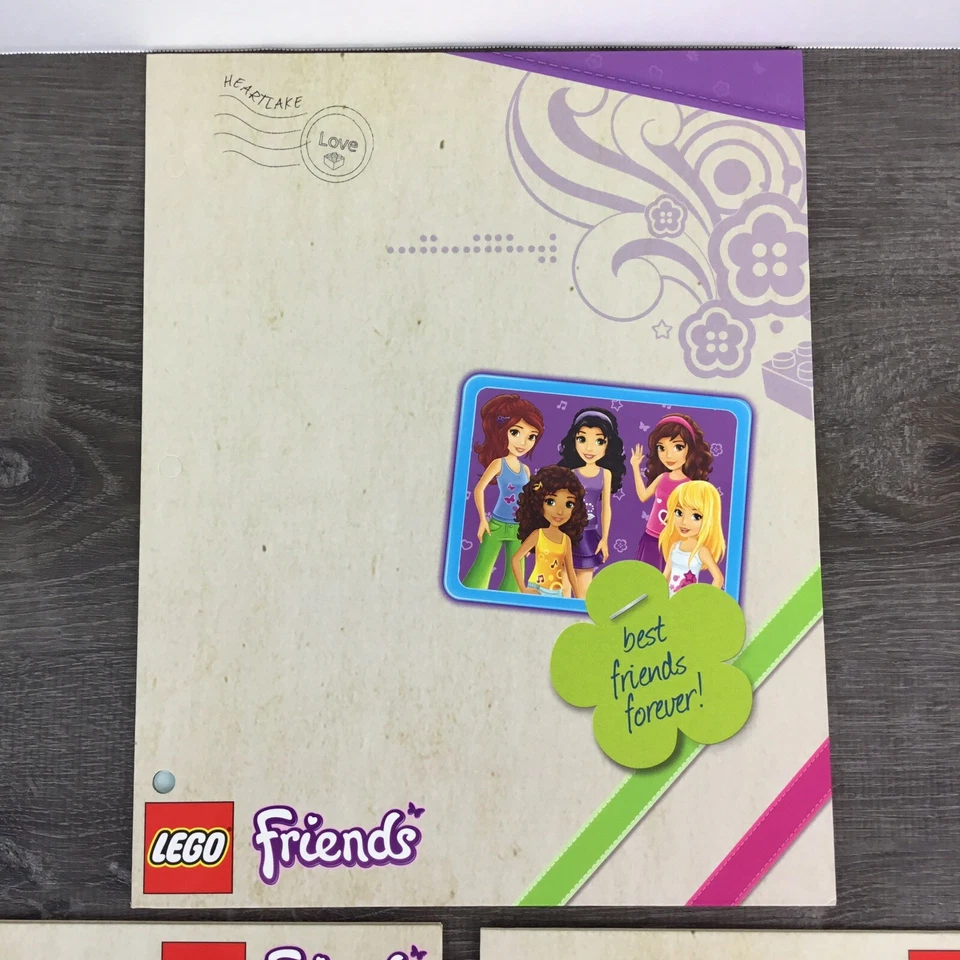Lote De 3 Carpetas Portafolio Lego Friends 2 Bolsillos 12" x 9" Nuevas Foto 4 de 4