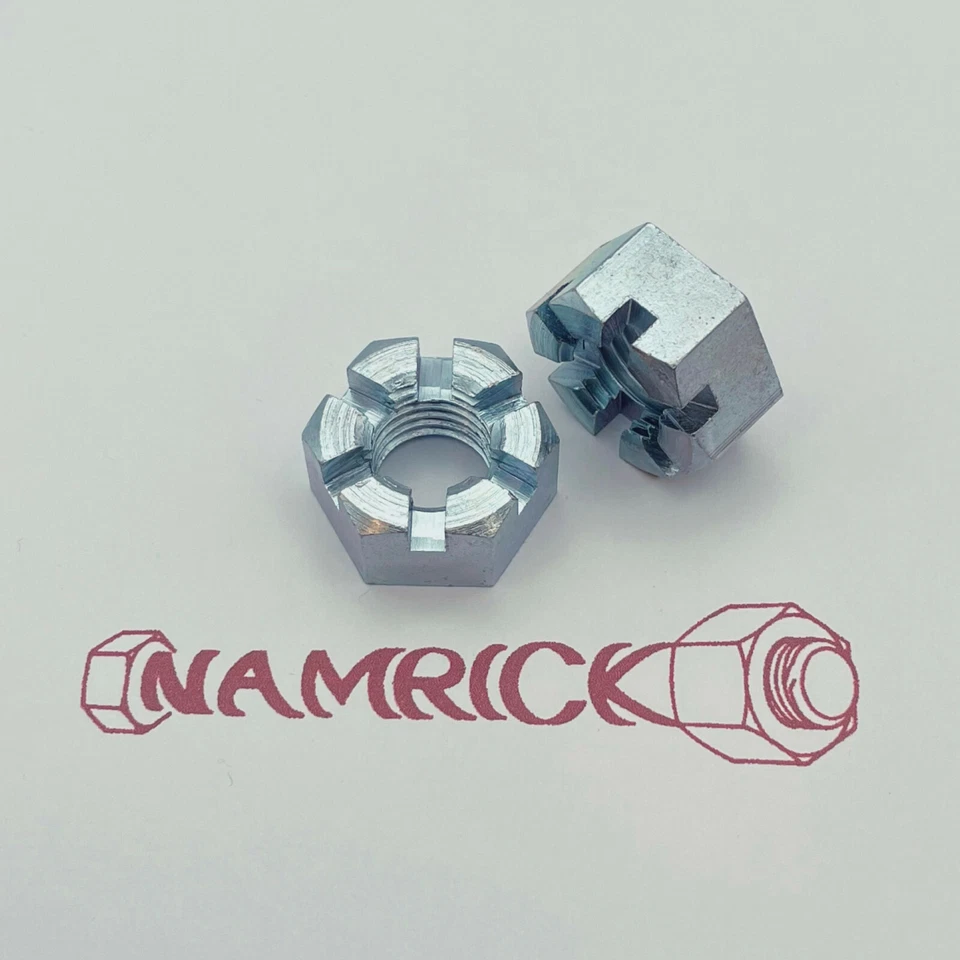 BSF Slotted Nut BZP 1/4" 5/16" 3/8" 7/16" 1/2" 9/16" 5/8" 3/4"