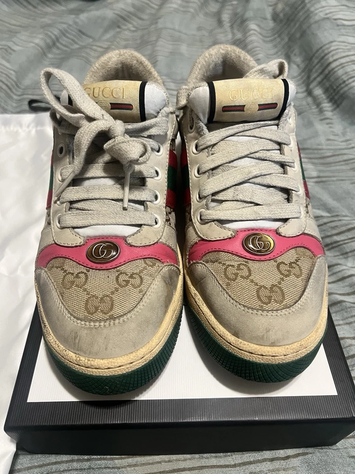 Tenis Gucci Screener Distressed para mujer talla 37 EE. UU. talla 7 Foto 3 de 4