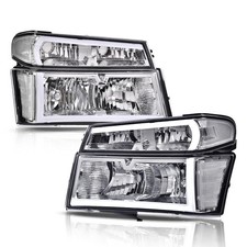 Fit For 2004-2012 Chevy Colorado Gmc Canyon Led Tube Headlights Lamps Leftright