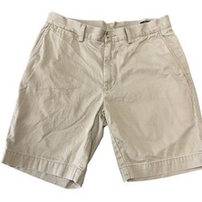 VTG Polo Ralph Lauren Chino Shorts Men 31x9 Classic Fit Khaki Flat Front Cotton