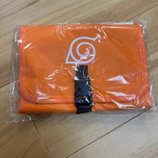Naruto Uzumaki Swirl Orange Nylon Pouch Fujikyu Highland Limited Edition
