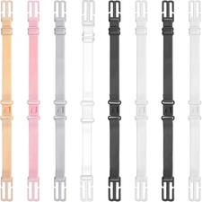 8PCS Women's Non-slip Elastic Bra Strap Holder for Slipping, Adjustable