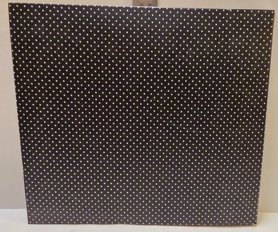 10 Page Photo Album /Scrapbook. Black With White Polka Dots. Never Used - Image 2 of 3