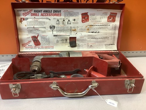 Milwaukee Trapano ad angolo retto con impugnatura a D resistente 1/2 pollice 1107-1 con custodia e manuale - Foto 1 di 8