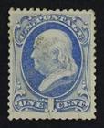 CKStamps: US Stamps Collection Scott#156 1c Franklin Mint H OG Small Thin
