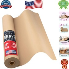 Colossal 18" x 2100" Brown Packing Paper Roll - Perfect for Crafting & Moving