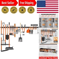 Non-Slip 4-Pack 64 Inch Adjustable Tool Organizer for Garage & Garden