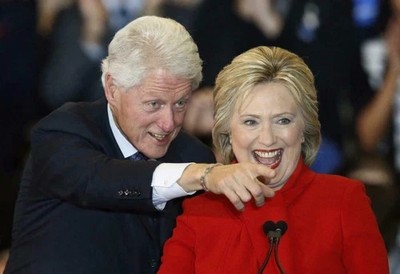 Former Democrat President BILL CLINTON & HILLARY Historic Poster Photo 24x36