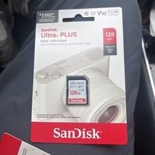 SanDisk Ultra Plus 128GB SDXC UHS-I Memory Card 150mb/S REAL