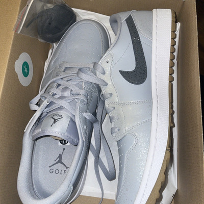 NEW IN BOX Size 11.5 - Air Jordan 1 Golf Low Wolf Grey Gum Mens Iron White