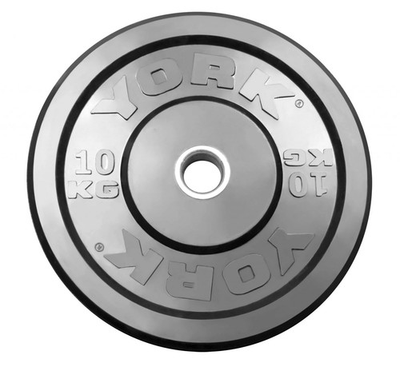 #ad York Barbell Rubber Training Bumper Plate – Olympic Weight Plates with 2quot; $104.86