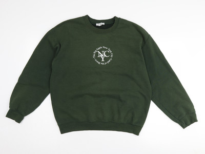 Topshop Damen grüner Pullover Sweatshirt, M, Freizeit