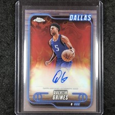 2024-25 Topps Chrome Basketball QUENTIN GRIMES Topps Chrome Auto Base #QG