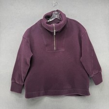Sweaty Betty Radiant Half Zip Sweater Womens 10 Purple Pullover Long Sleeve
