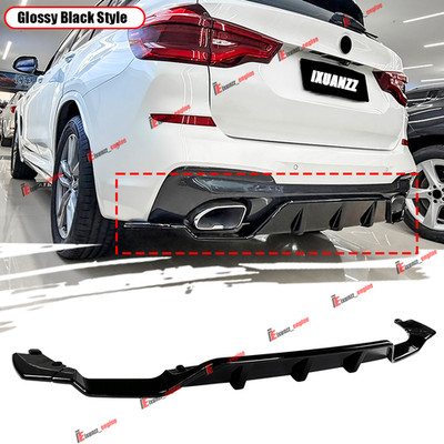 For BMW X3 G01 M Sport 2018-2021 Gloss Black Add-On Rear Diffuser Extension