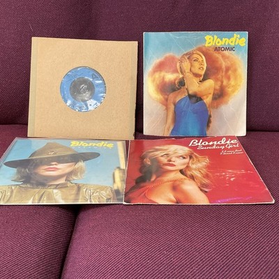 Blondie Job Lot Of 4 7'' Vinyl Singles VG to VG+ Sunday girl ,atomic plus 2 more