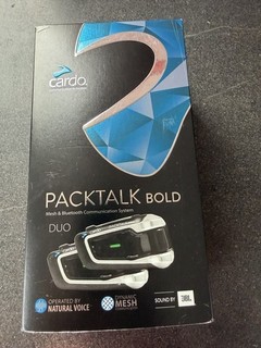 Cardo Packtalk Bold Duo. Motorcycle Intercom Bluetooth