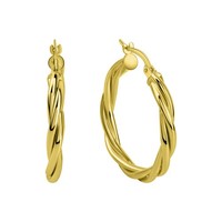 Fascination By Ellen K. Ohrschmuck Creolen Aus 585/- Gelbgold Glanz Gedreht Neu