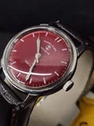 Favre-Leuba Sea King Manual Wind Red Dial Vintage Men's 30mm Swiss Watch
