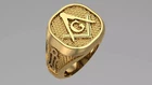 Mason Masonic Ring,G MasonicSymbol ring ,925 Silver FreeMasonic Mens gift Ring