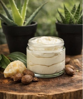 Whipped Shea Butter Cream | Natural Body Butter w/ Cocoa & Mango|Organic (Small)