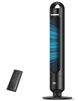 Dreo Tower Fan for Bedroom, 90° Oscillating Standing Fans 36 inch, Black 