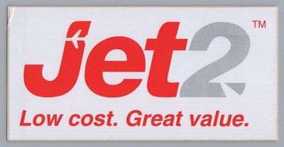 Jet2 Airline Aufkleber Low Cost Great Value Label Vintage Original UK Jet 2