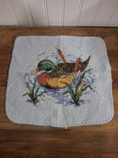 Vintage Cannon Blue Mallard Duck Washcloth Made USA