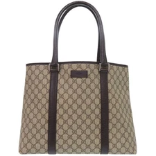 AUTHENTIC GUCCI 114288 Tote Bag Beige GG Supreme
