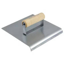 KRAFT TOOL CF039 Stainless Steel Edger, 8"x8" 1/4"R 1/2"L