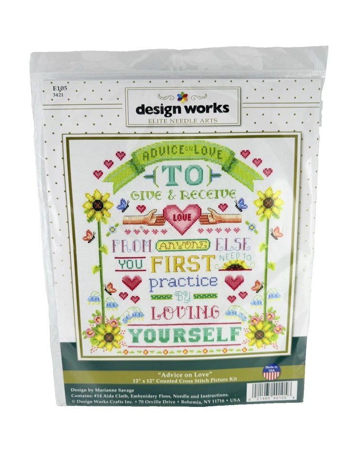 Design Works Advice On Love Counted Cross Stitch Kit 3421 - Image 2 of 4