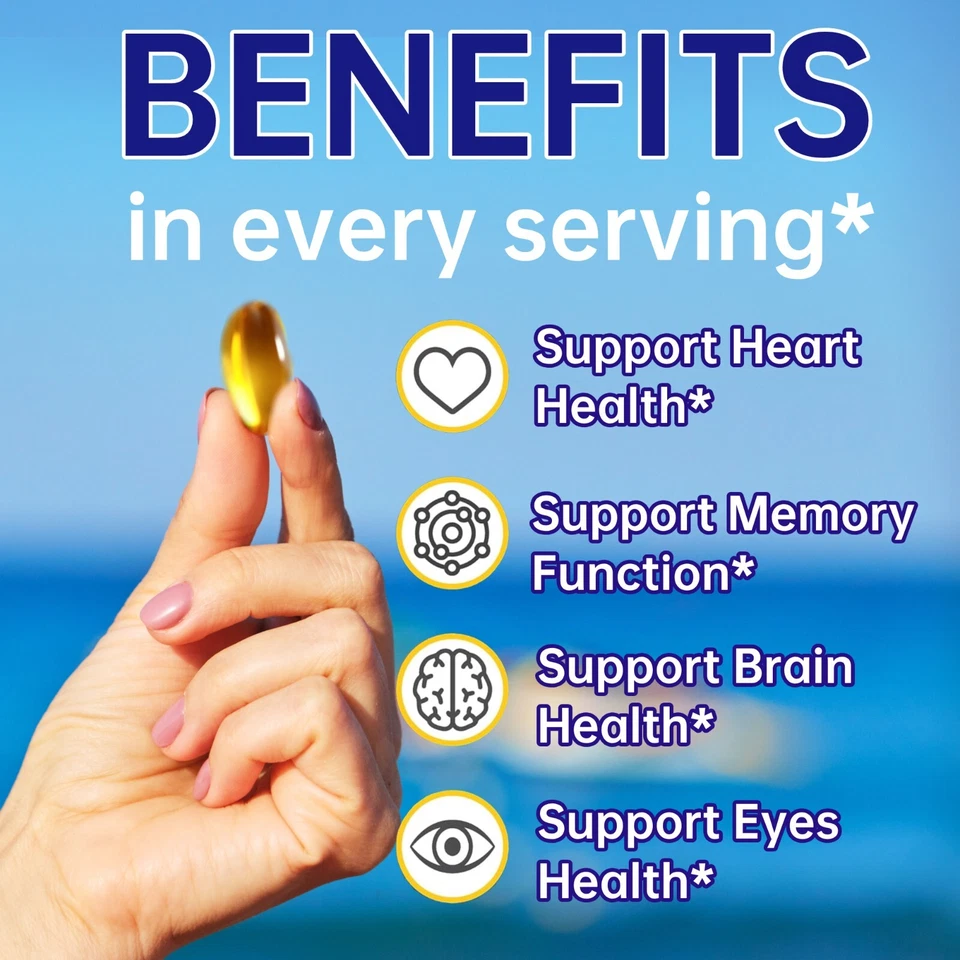 3000mg Fish Oil Softgels - Omega 3 Fish Oil Supplement - 1440mg EPA + 960mg DHA - Image 4 of 4