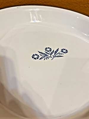 Corelle Corning Ware BLUE CORNFLOWER Pie Baking Dish Plate Pan P-309  Excellent