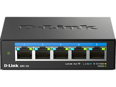 D-LINK DMS-105 5-Port Multi-Gigabit Unmanaged Desktop Switch 5