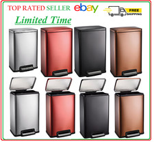 Stainless Steel 13 Gallon Step Trash Can Tramontina Garbage Bin Plastic Liner