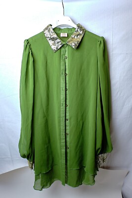 never fully dressed green sequin dress Baltic Born Womens Alessia Sequin Gown | Green main image 0
