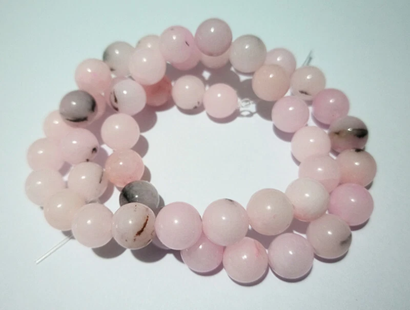 1filo/47pz perline pietre dure in diaspro rosa /cherry blossom naturale 8mm