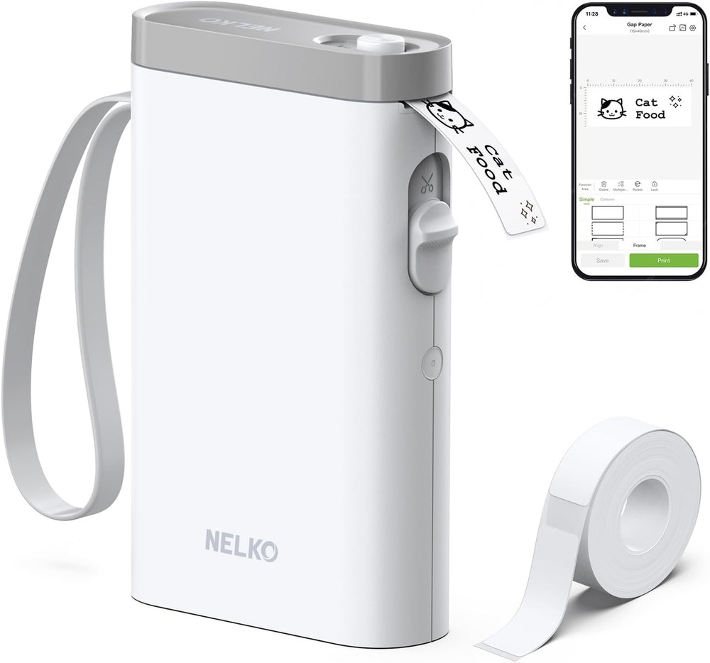 Label Maker Machine with Tape, P21 Bluetooth Label Printer, Wireless Mini Label