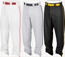 Rawlings Hemmed Relaxed Fit Open Bottom Youth Boys Baseball Pants W Piping Braid