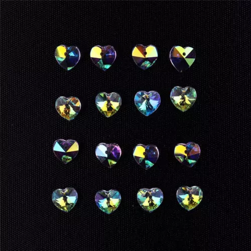 Multi Shape Crystal Charms - AB Color Glass Beads Jewelry Making Pendants 20Pcs - Picture 8 of 65