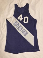 Rare 1930s Clayton Park Durene Basketball Jersey Blue Boys LG/Mens XXS/Womens SM