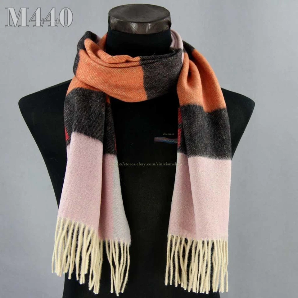 Sale New Vintage Mans Cashmere Wool Warm Striped long Scarves Scarf GIFT 440 - Image 2 of 3