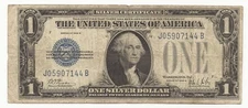 1928-B $1 Dollar Bill Funny Back Silver Certificate Note 144B-OCM
