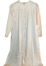 Christian Dior Pink Silky Lace Trim Nightgown Vintage Size Med