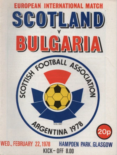 Scotland Home Team Pre-Season/Friendly Football Programmes