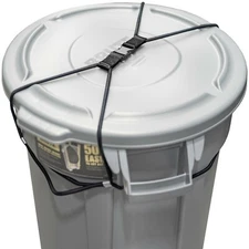 Trash Can Lock for Animals/Raccoons, Bungee Cord Large Outdoor Garbage Lid Lock